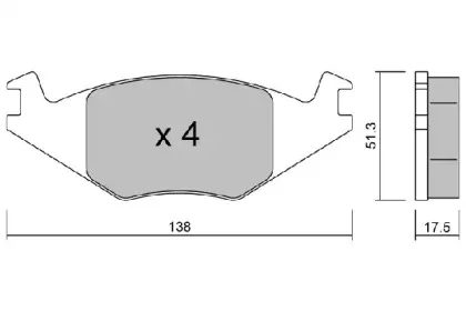 Комплект тормозных колодок, дисковый тормоз AISIN купить